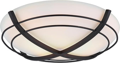 Good Housekeeping 81031 Kingsley Decorative 90 CFM 2.5 Sones Bathroom Ventilation Exhaust Fan with Light, Matte Black