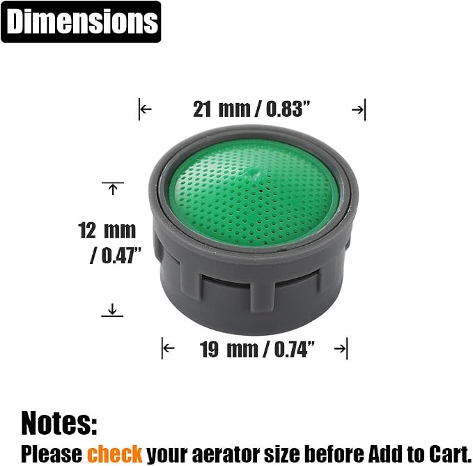 JQK Faucet Areator, 4.75 GPM Insert Aerators 10 Pack Replacement Parts Only Work for Bathroom Sink Faucets, FAG-P10