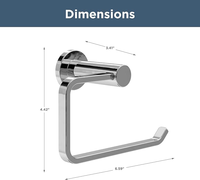 Franklin Brass Kildare (1-Pack) Toilet Paper Holder/Hand Towel Holder Polished Chrome Multi-Purpose Bathroom Accessory Wall Mount Euro Tissue Roll Holder/Kitchen Towel Rack Accessories KLD50-PC