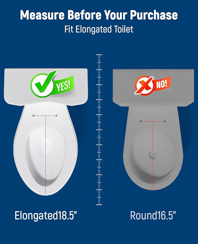 SAMODRA Bidet Toilet Seat with Soft Close Lid - Non-Electric Dual Nozzle System, Quick-Release for Easy Installation & Clean