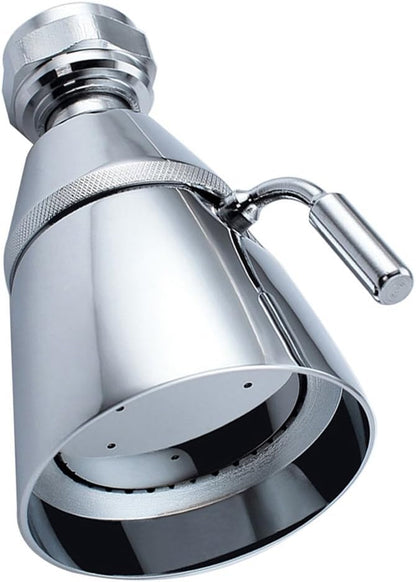 Angle Simple Shower Head High Pressure, Brass Shower Sprayer, G 1/2, Chrome | High Flow Rinsing, Swivel Joint to Change Position, Adjustable Lever for Gentle Stream, Ideal for Bathroom or Outdoor
