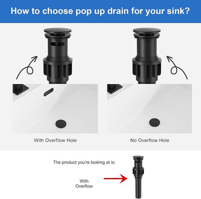 RUMOSE Bathroom Faucets 3 Hole Black Bathroom Sink Faucet with Drain | 8 Inch Mixer Widespread Waterfall Vanity Two Handle Lavatory Bath Tap, Pop Up Drain, Stainless Steel