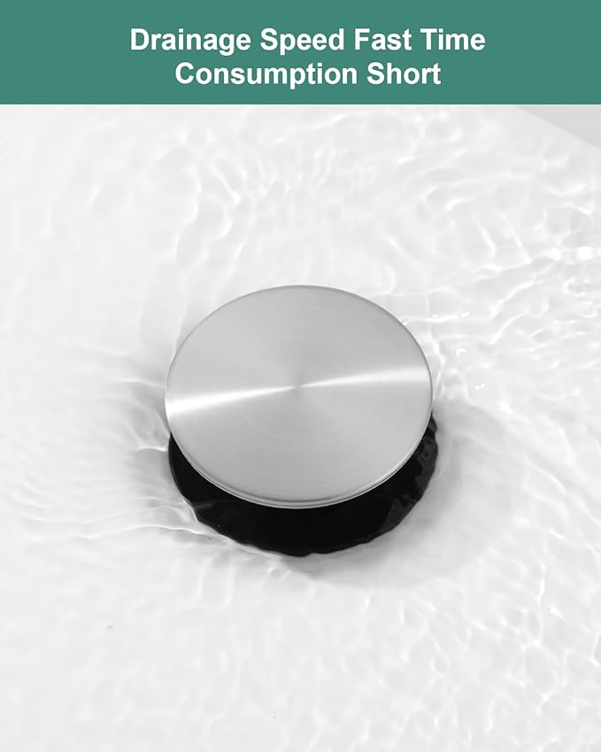 RKF Single-Handle Swivel Spout Bathroom Sink Faucet with Pop-up Drain with Overflow and Supply Hose,Bar Sink Faucet,Small Kitchen Faucet Tap,Brushed Nickel,BF3501P-BN