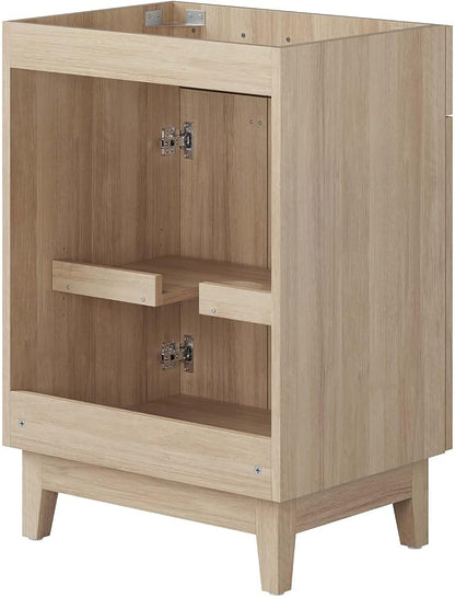 Modway EEI-6399-OAK Miles 24” Bathroom Vanity Cabinet (Sink Basin Not Included), Oak