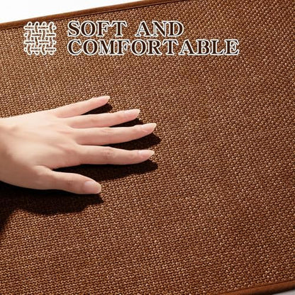 chakme Bathroom Rugs Mat 47x24, Ultra Thin Non Slip Bath Rug Large Quick Dry Absorbent Bath Mat for Bathroom, (Rust, 47"x24")