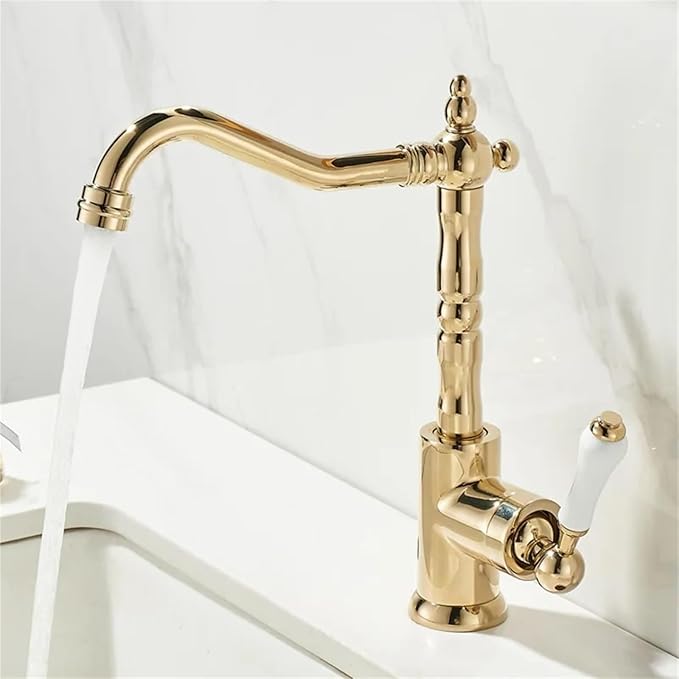 Bathroom Faucet Kitchen Faucet Brass Sink Mixers Tap Hot Cold Water Crane(Antique)