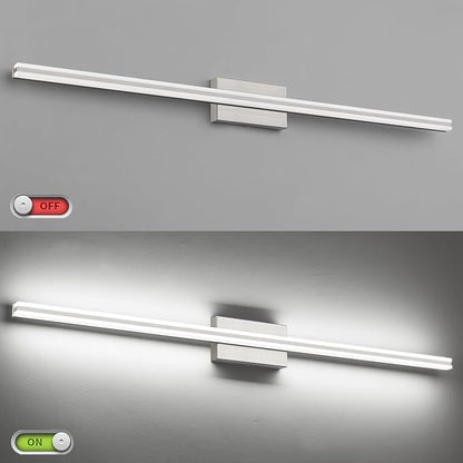 SOLFART Bathroom Vanity Lights Brushed Nickel 48inches Vanity Lights for Bathroom 5CCT LED Wall Light Fixtrues