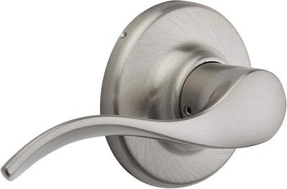 Kwikset Balboa Interior Passage Door Handle, Lever for Closet and Hallway Doors, Reversible Non-Locking Handle Lever, Antique Brass, with Microban Protection