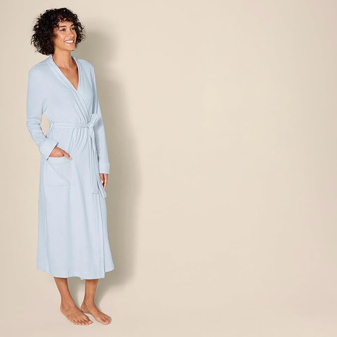 Amazon Essentials Women's Lightweight Waffle Full-Length Bath Robe (Available in Plus Size)