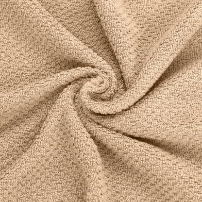 Feather & Stitch 100% Cotton 625 GSM Bath Towel Set of 6, Ultra Soft Highly Absorbent 2 Bath Towels, 2 Hand Towels & 2 Washcloth - Luxury Quick Dry Shower Towels (Taupe)