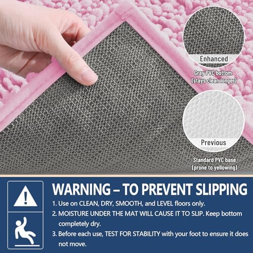 Arotive Bathroom Rugs Mat 59x35, Soft Absorbent Chenille Shaggy Bath Mat
