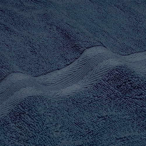 BOUTIQUO Ultra Soft 6-Piece Hand Towel Set 16x28-100% Ringspun Cotton - Durable & Highly Absorbent Hand Towels - Ideal for use in Bathroom, Kitchen, Gym, Spa & General Cleaning - Mineral Blue