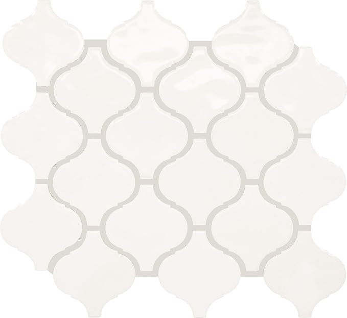 Daltile Mesmerist 11" X 12" Ceramic Arabesque Mosaic Tile in Spirit Gloss (10 PC Per Carton) (7.4 SQFT Per Carton )