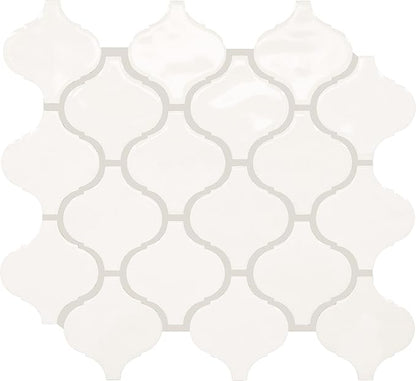 Daltile Mesmerist 11" X 12" Ceramic Arabesque Mosaic Tile in Spirit Gloss (10 PC Per Carton) (7.4 SQFT Per Carton )