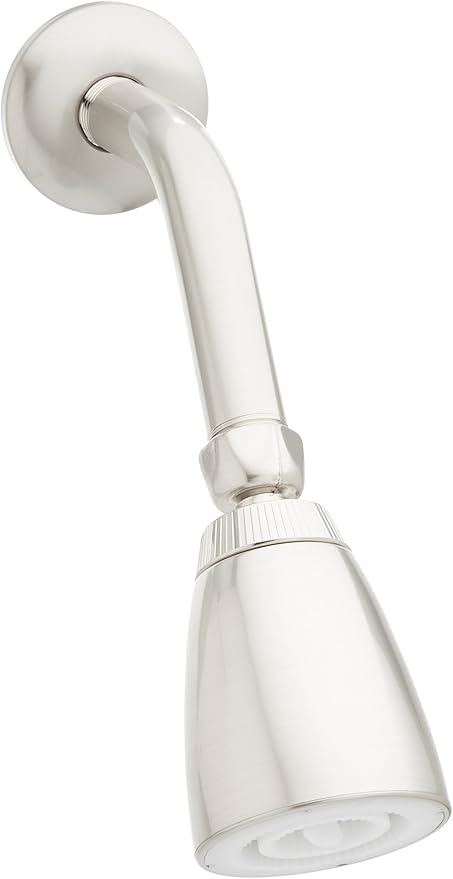 Kingston Brass KB238PL Tub and Shower Faucet with 3-Porcelain Lever Handle, Brushed Nickel 5-Inch Spout Reach