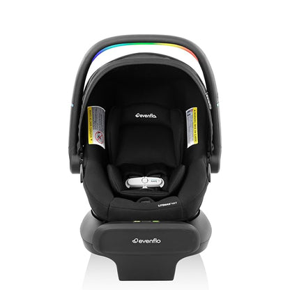 Evenflo Shyft Intuiti+ Travel System Featuring LiteMax NXT Preemie and Infant Car Seat with SensorySoothe (Eclipse Black)