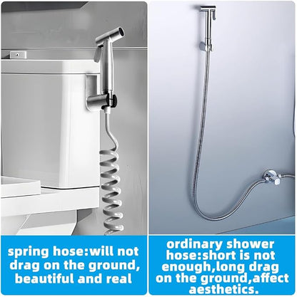Handheld Bidet Sprayer for Toilet Kit,Stainless Steel Muslim Shower Toilet Bidet Faucets Attachment Set with T-Valve,Adjustable Water Pressure,Toilet Hose Sprayer,Cloth Diaper Spraye for Baby Wash