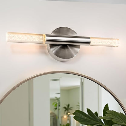 LED Bathroom Vanity Lights,16 inch Bathroom Light Fixtures Over Mirror,3000K Natural Warm Light, ETL＆UL Listed, Modern Wall Sconce for Bedroom,Living Room,Hallway,Brushed Nickel