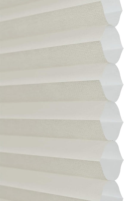 DEZ FURNISHINGS Cordless 1" Light Filtering Top Down Bottom Up Cellular Shade, 69.5"W x 64"H, Alabaster