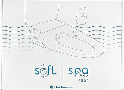 By Fluidmaster 9500E-001 Electronic Bidet Heated Toilet Seat with Warm Water and Air Dryer, Deodorizer, Easy Install, Elongated, White