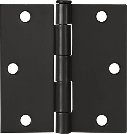 Design House 6-Pack Oil Rubbed Bronze Door Hinges – 3.5-inch x 3.5-inch – Square Corner Radius Steel Door Hinge – Fits Standard Doors – Design House 185959