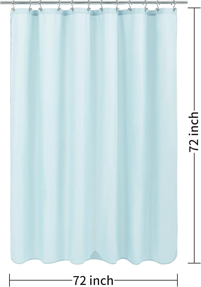ALYVIA SPRING Waterproof Fabric Shower Curtain or Liner Blue, 72x72 | 3 Magnets, Soft Cloth & Hotel Quality, Machine Washable, Light-Weight, Standard Size