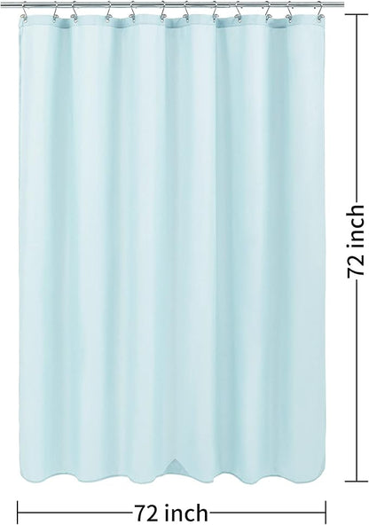 ALYVIA SPRING Waterproof Fabric Shower Curtain or Liner Blue, 72x72 | 3 Magnets, Soft Cloth & Hotel Quality, Machine Washable, Light-Weight, Standard Size
