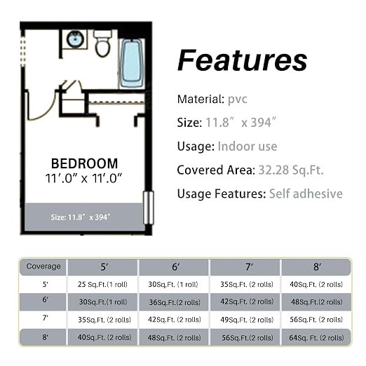 Wood Grain Peel and Stick Floor Tiles 11.8"x394" Hazy Blue | Wood-look non-slip vinyl for renters & DIY, easy cut, fewer seams, low upkeep, budget multi-surface floor guard