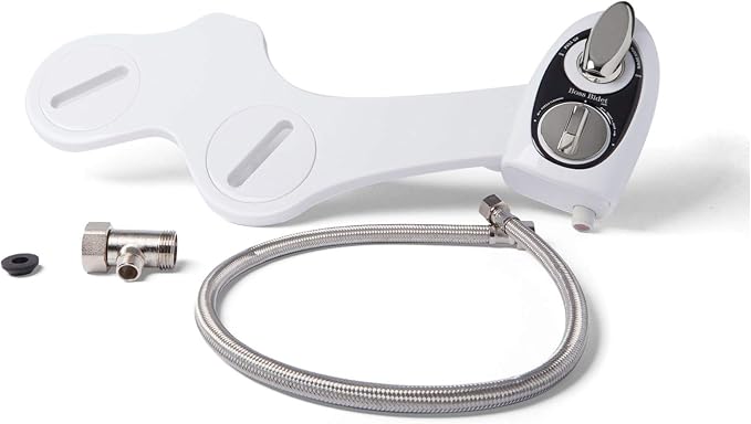 BOLD - Chrome cleans your bottom in 1.3 seconds. Aesthetic design. 10-minute installation. Freshwater sprayer, nonelectric, mechanical. Dual nozzles, self-cleaning, unisex. White Chrome