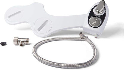 BOLD - Chrome cleans your bottom in 1.3 seconds. Aesthetic design. 10-minute installation. Freshwater sprayer, nonelectric, mechanical. Dual nozzles, self-cleaning, unisex. White Chrome