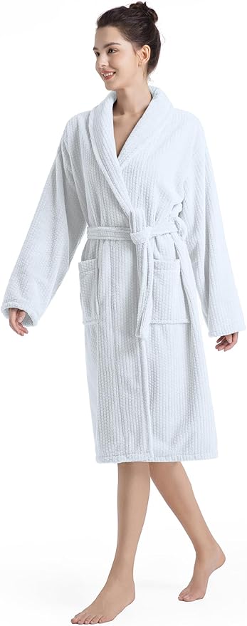 Plush Bath Robes For Women After Shower,Soft Long Towel Robe,Quick Dry&Warm Womens Bathrobe