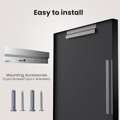 LOAAO Black Bathroom Mirror 60"X28" for Wall, Rectangle Bathroom Vanity Mirror, Tempered Glass, Hangs Vertically or Horizontally, Easy to Install, Modern Design