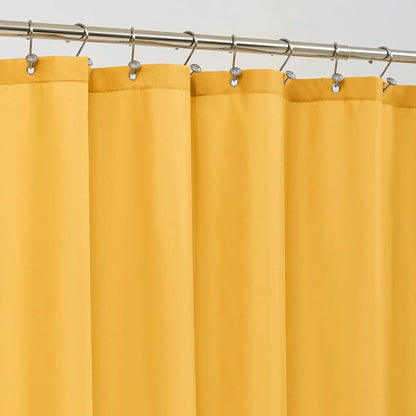 ALYVIA SPRING Waterproof Fabric Shower Curtain or Liner Yellow, 72x72 | 3 Magnets, Soft Cloth & Hotel Quality, Machine Washable, Light-Weight, Standard Size