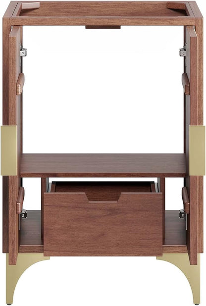 Modway Daylight Bathroom Vanity Cabinet-Sink Basin Not Included, 24 Inch, Walnut