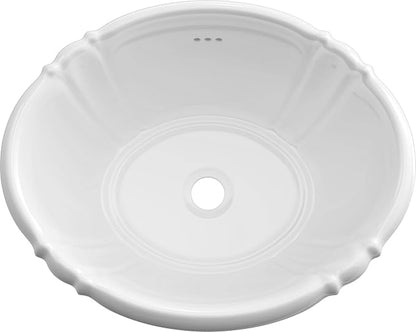 PROFLO PF1125 Richardson 17-5/8" Oval Vitreous China Drop In Bathroom Sink with Overflow - White