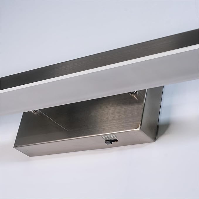 36in Modern Bathroom Led Vanity Light, Dimmable 5CCT Lighting Bar, Over Mirror Rotatable Vanity Lighting Fixture, Adjustable Brushed Nickel Vanity Light for Bathroom Bedroom