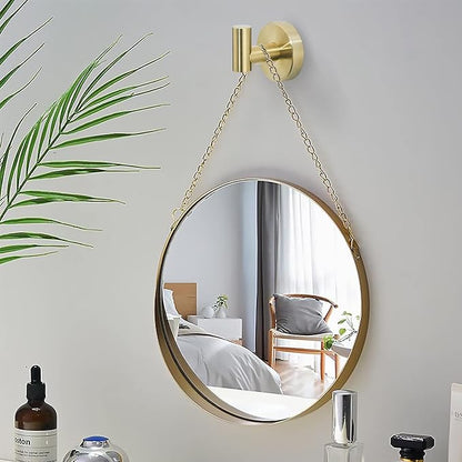 Gold Bathroom Hardware Set, Brushed Gold Toilet Paper Holder Towel Ring and 2 Robe Hook Bathroom Accessories Hand Towel Holder Kit Wall Mount Stainless Steel, 4 Pieces