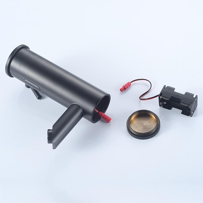 Automatic Touchless Bathroom Sink Faucet Motion Activated Sensor Hands Free Auto Off 1 Hole Commercial Infrared Brass Basin Faucets Adjustable Cold Hot Single Handle Water Mixer Matte Black