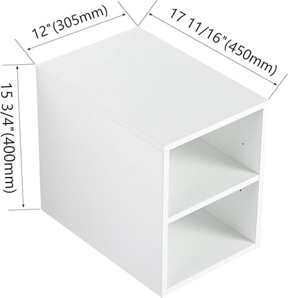 Henf 36" Floating Bathroom Vanity with Sink for Compact Space, Brown Wall Mount Bathroom Vanity Cabinet with Sink Combo, 36 Inch Bathroom Vanities Set with Open Storage Shelf & Side Cabinet
