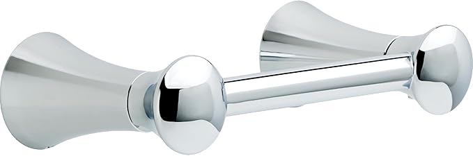 Delta Lahara (1-Pack) Toilet Paper Holder Polished Chrome Tissue Roll Holder for Bathroom Organization and Storage Pivoting Toilet Tissue Holder Wall Bathroom Accessories 73850