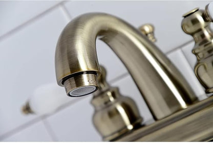Kingston Brass KB5612PL Restoration 4-Inch Centerset Lavatory Faucet, Polished Brass