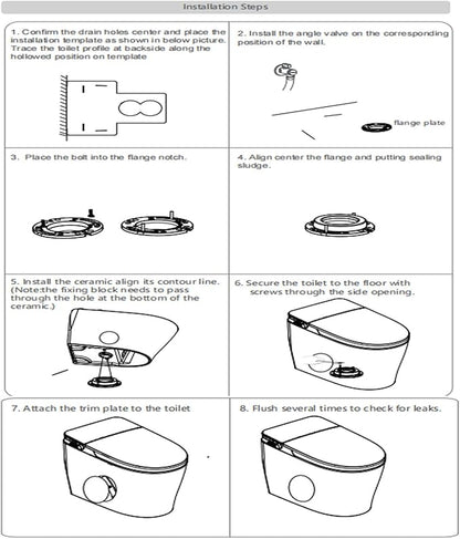 Ceramic Smart Toilet with Bidet Built-In,Bidet Toilet Auto Open/Close Lid, ADA Comfort Height One-Piece Toilet,Toilet With Bidet Built in Auto Deodorizer, Night Light & Digital Display