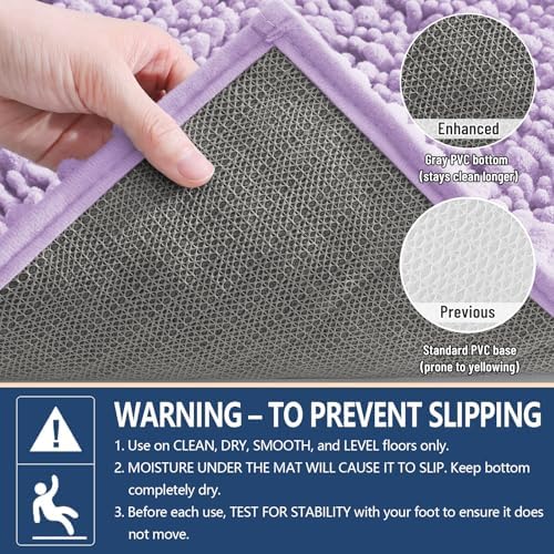Arotive Bathroom Rugs Mat 30x17, Soft Absorbent Chenille Shaggy Bath Mat