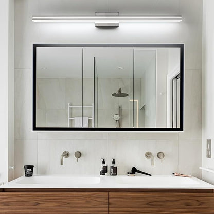 SineRise LED Modern Bathroom Vanity Light Bar (40-Inch, 3000K/4000K/6000K), Chrome Dimmable Modern Acrylic Bathroom Wall Lighting Fixtures Over Mirror
