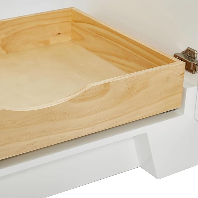 DKB Emilia 72 Inch Bathroom Vanity Double Sink — White Bathroom Vanity with Sink, 1.5" Edge Carrara White Quartz Countertop & Backsplash, 4 Soft-Close Doors, and 6 Dovetail Drawers
