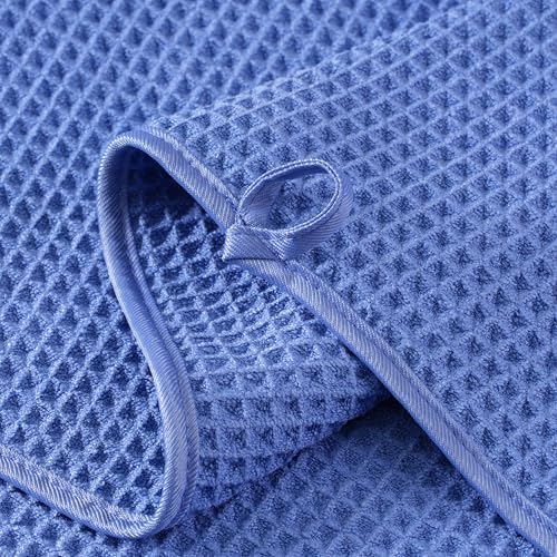 Microfiber Waffle Bath Towels, 4 Pieces, Soft, Absorbent, Fast Drying, Lint Free 430 GSM (27''x55''/68.58 cm x139.7 cm)