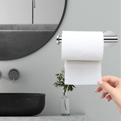Chrome Bathroom Hardware Set, Towel Ring & Toilet Paper Holder, Stainless Steel SUS304, Hand Towel Hanger & Toilet Roll Holder, Sturdy Bathroom Accessories for Home or Kitchen
