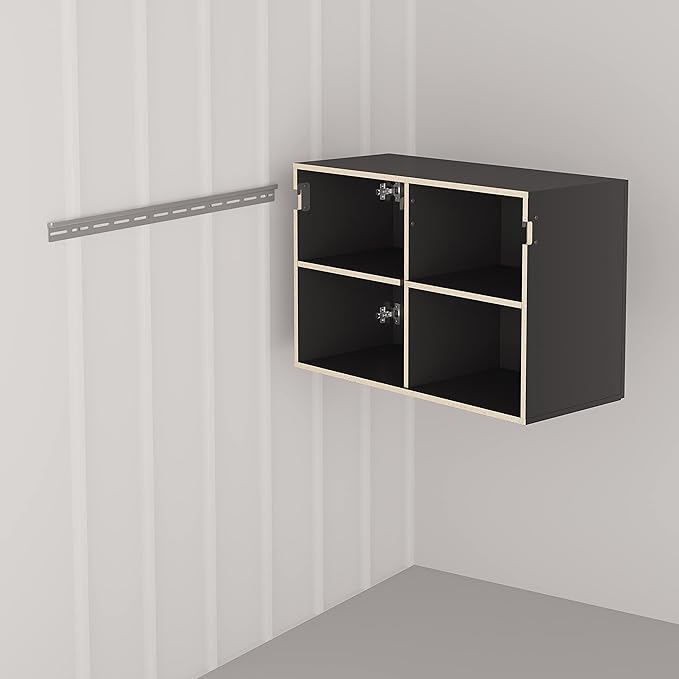 Prepac's HangUps Upper Storage Cabinet - Elegant and Spacious Wall Cabinets to Maximize Your Storage, 36" Size, Classic Black Finish