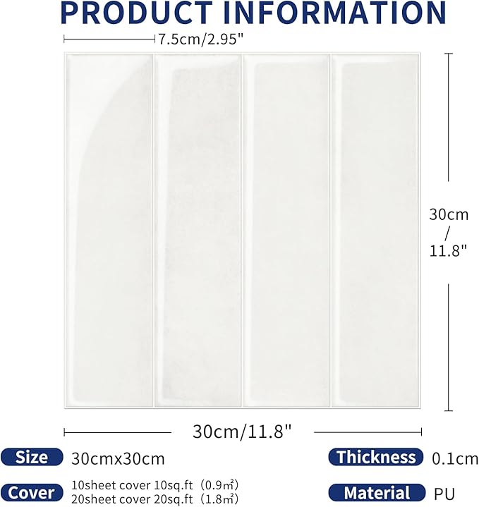MORCART 2026 New Peel and Stick Backsplash, 10PCS 11.8"x11.8" | Vintage Pattern, 3D Adhesive Waterproof Wall Tiles for Kitchen, Bathroom, Living Room, Laundry Room, Subway Tiles