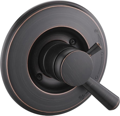 Shower Trim Kit Compatible with Delta 17& 1700 Series, Shower Cover Plate with Handle, Oil Rubbed Bronze(Valve& Catridge Not Inclued)